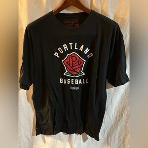 Portland Rose Baseballism XXXL Baseball Black T-Shirt PDX Rose City MLB